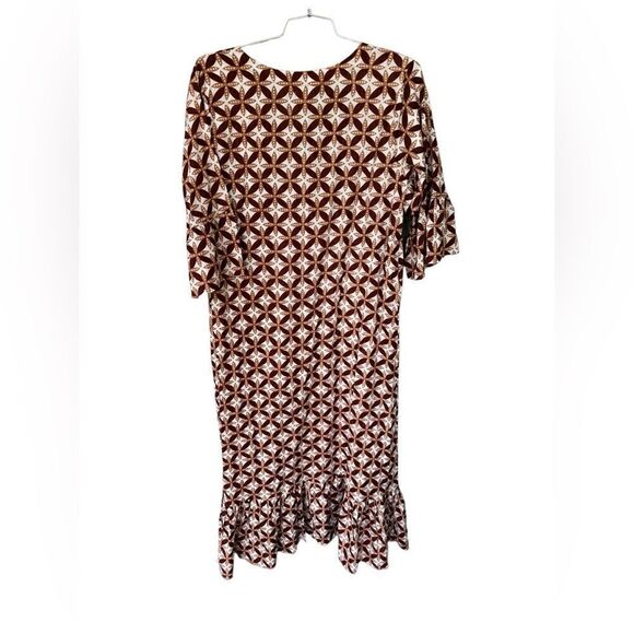 Livro Ruffle Hem Dress, Mocha Geo M - Picture 4 of 5